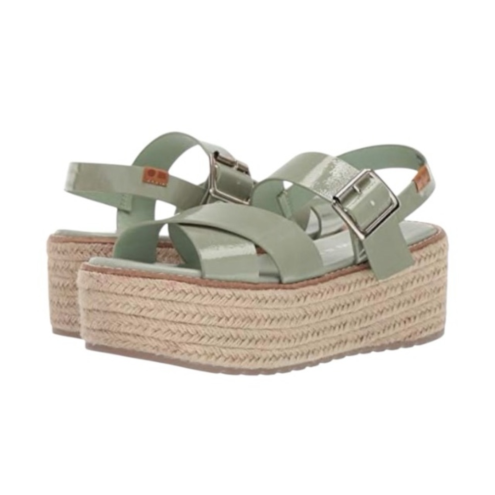 COOL WAY “Cecile” Mint Green Espadrille Platform Sandals - W7